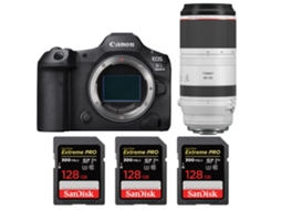 Eos R5 Mark Ii + Rf 100 500mm F/4.5 7.1 L Is Usm + 3 Sandisk 128gb Uhs ii 300mb/s + Ebook “20 Dicas para Fotos Que Impressionam” CANON