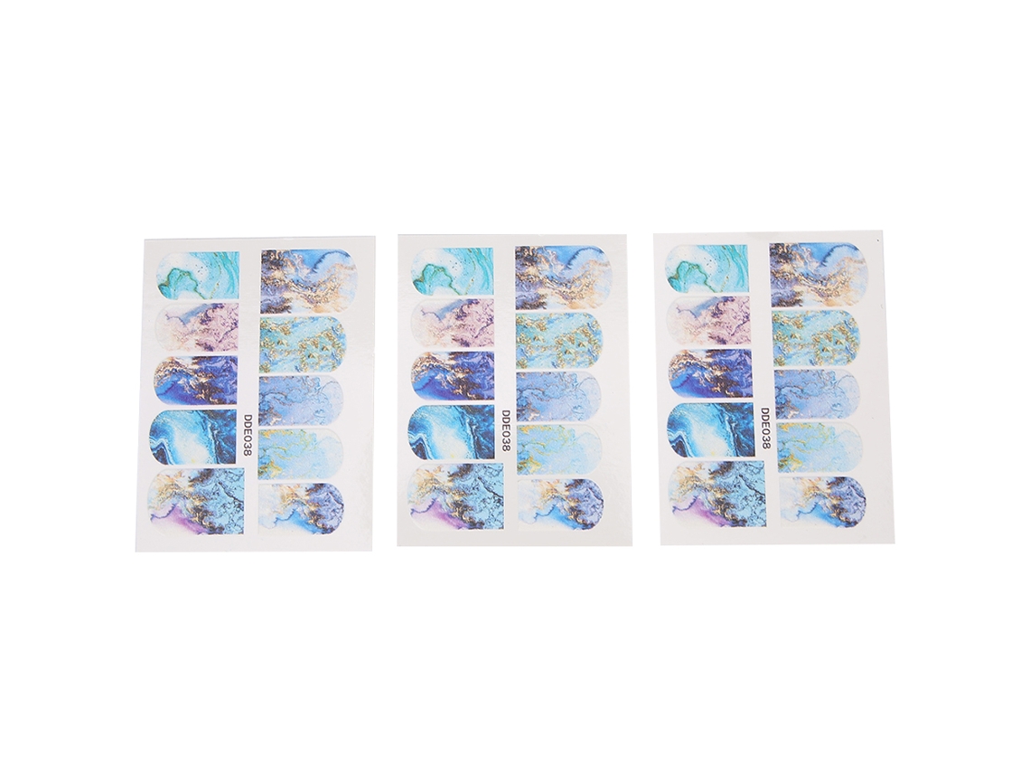 Adesivo De Decoração De Unhas 5d Autoadesivo Com Estampado Para Manicure Diy Ferramenta Decorativa