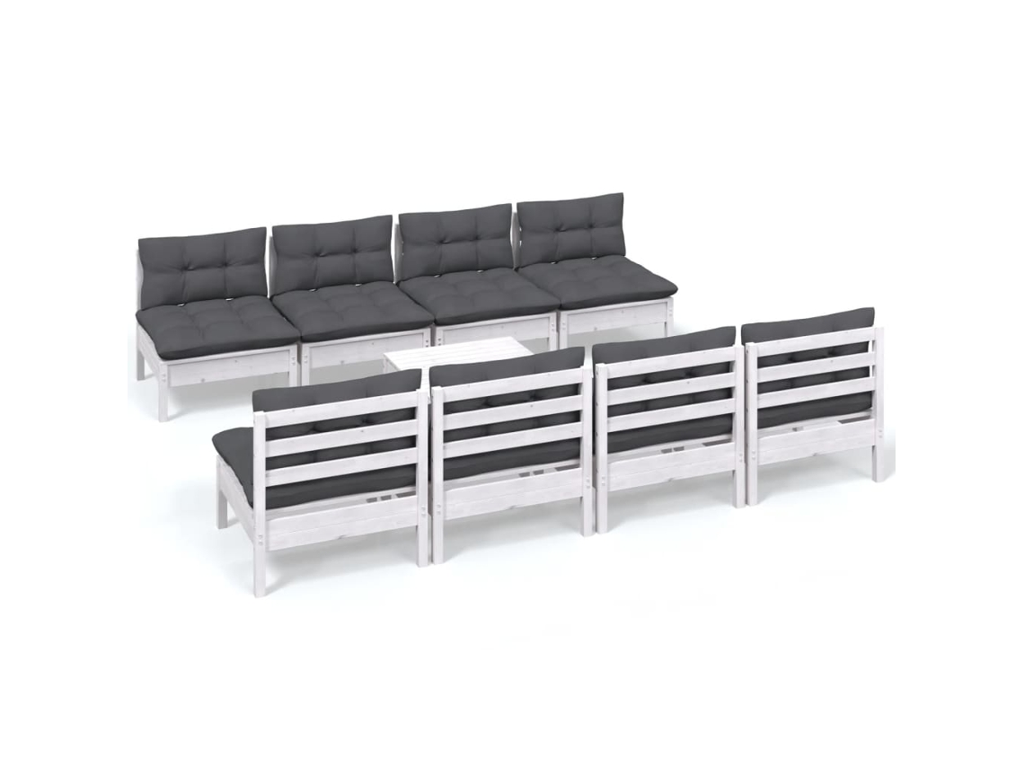 Garden Lounge Set, Garden Lounge Sets Vidaxl Branco Madeira De Pinho (n/a)