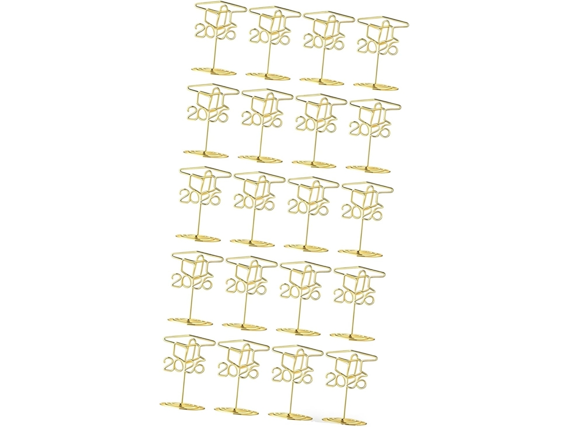 Conjunto de 20 suportes decorativos no formato Tampa para casamentos, mesas, fotos, cartões e números de mesa.