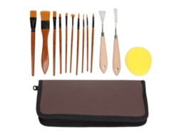 Set De Pincéis De Pintura A Óleo Com Cabo Ergonômico, Lâminas De Paleta E Esponja Para Artistas E Criação Artística