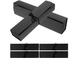 Caixa De Presente Trufas Negras, De Papel, 6 Peças, 6 Compartimentos