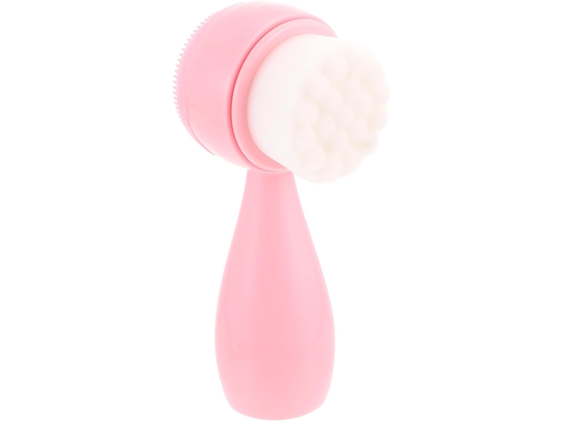 Escova de limpeza facial de silicone sólido para pele sensível, manual