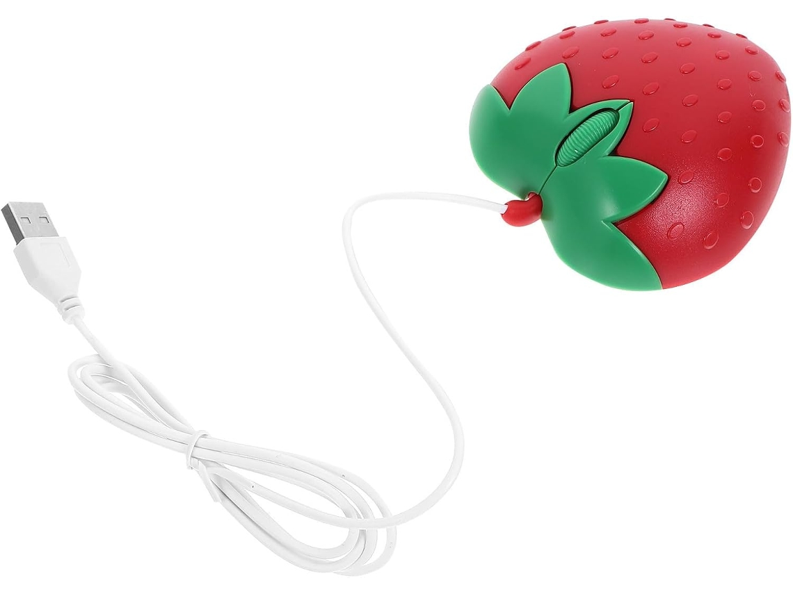 Mouse Fofo, Operação Rápida, Design Ergonômico, Usb, Rosa Morango