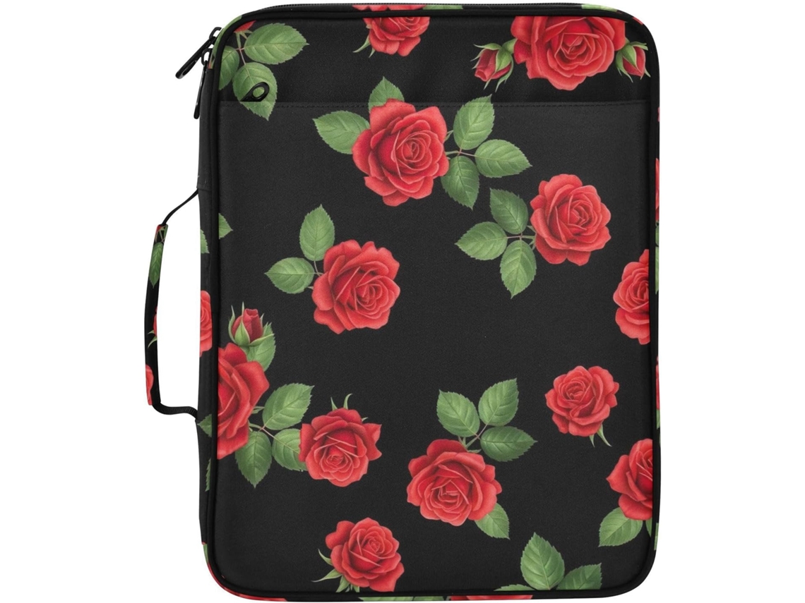 Pasta Expansível Nas Cores Vermelha, Rosa E Preta, Organizador Com 7 Bolsos, Fichário De 3 Argolas E Compartimento Com