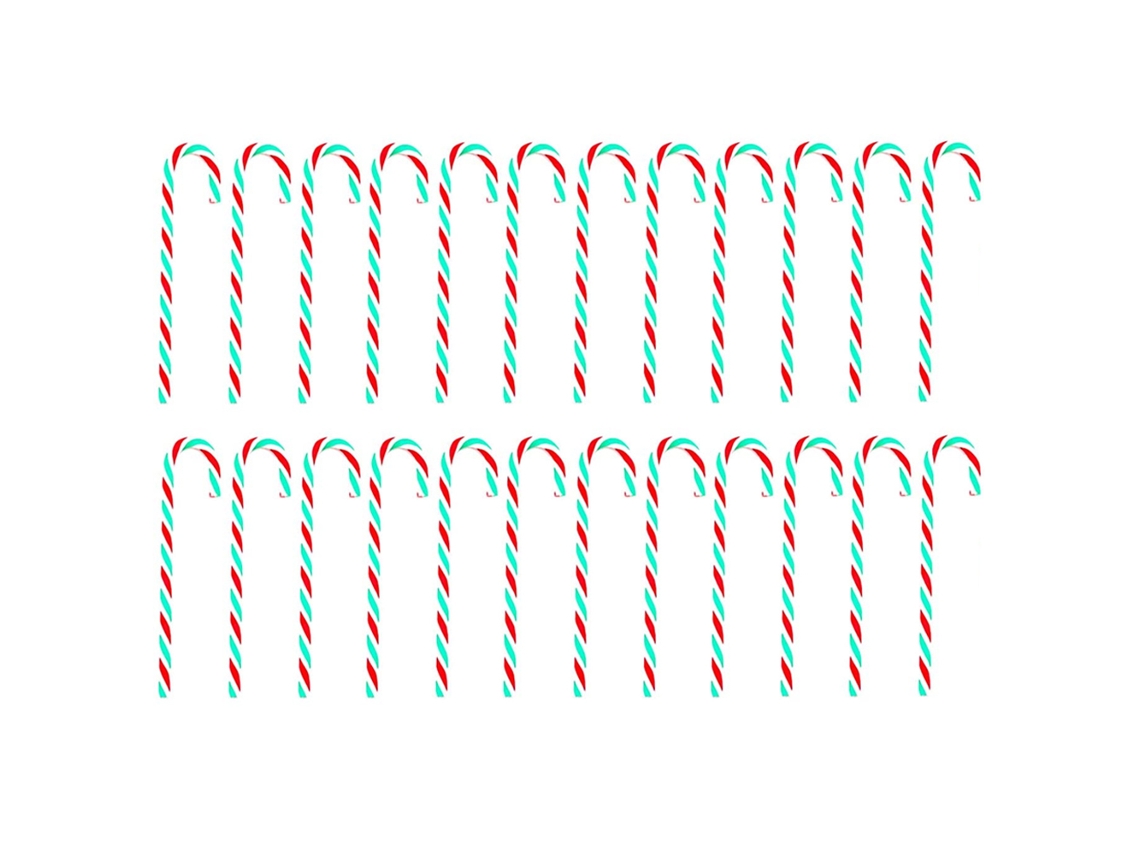 Árvore de Natal com Bastão de Doces de Plástico para Pendurar Enfeite para Decoração de Festa de Fim de Ano Estilo 3