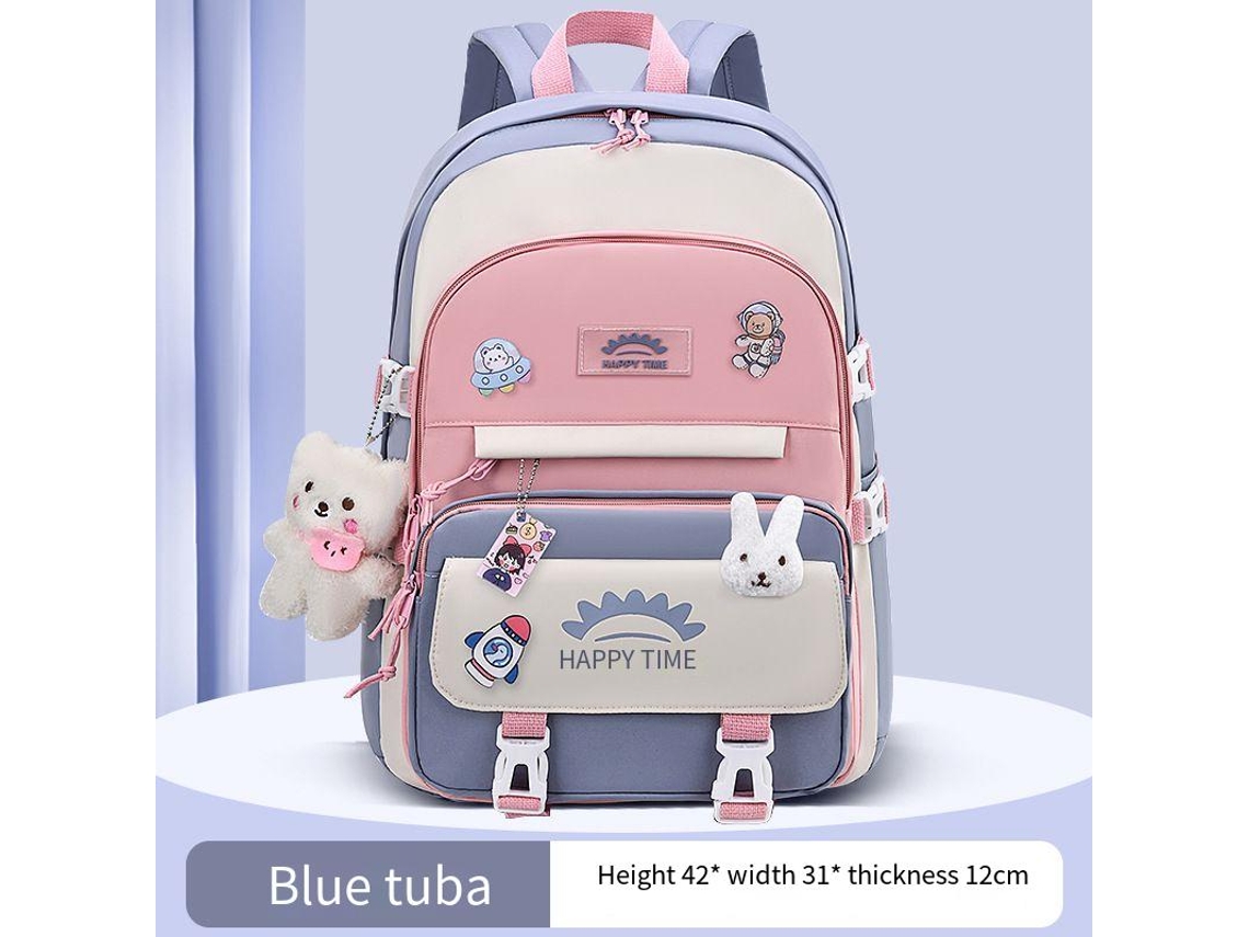 Bolsa Grande Rosa Azul 42 * 31 * 12cm
