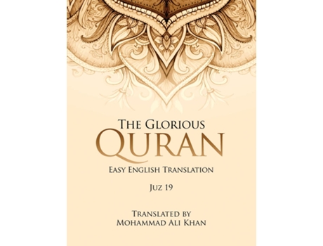 Livro The Glorious Quran Easy English Translation Juz 19 de Mohammad Ali Khan (Inglês)
