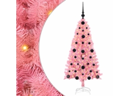 Conjunto 1 Árvore De Natal Vidaxl Rosa Pvc (120 Cm)