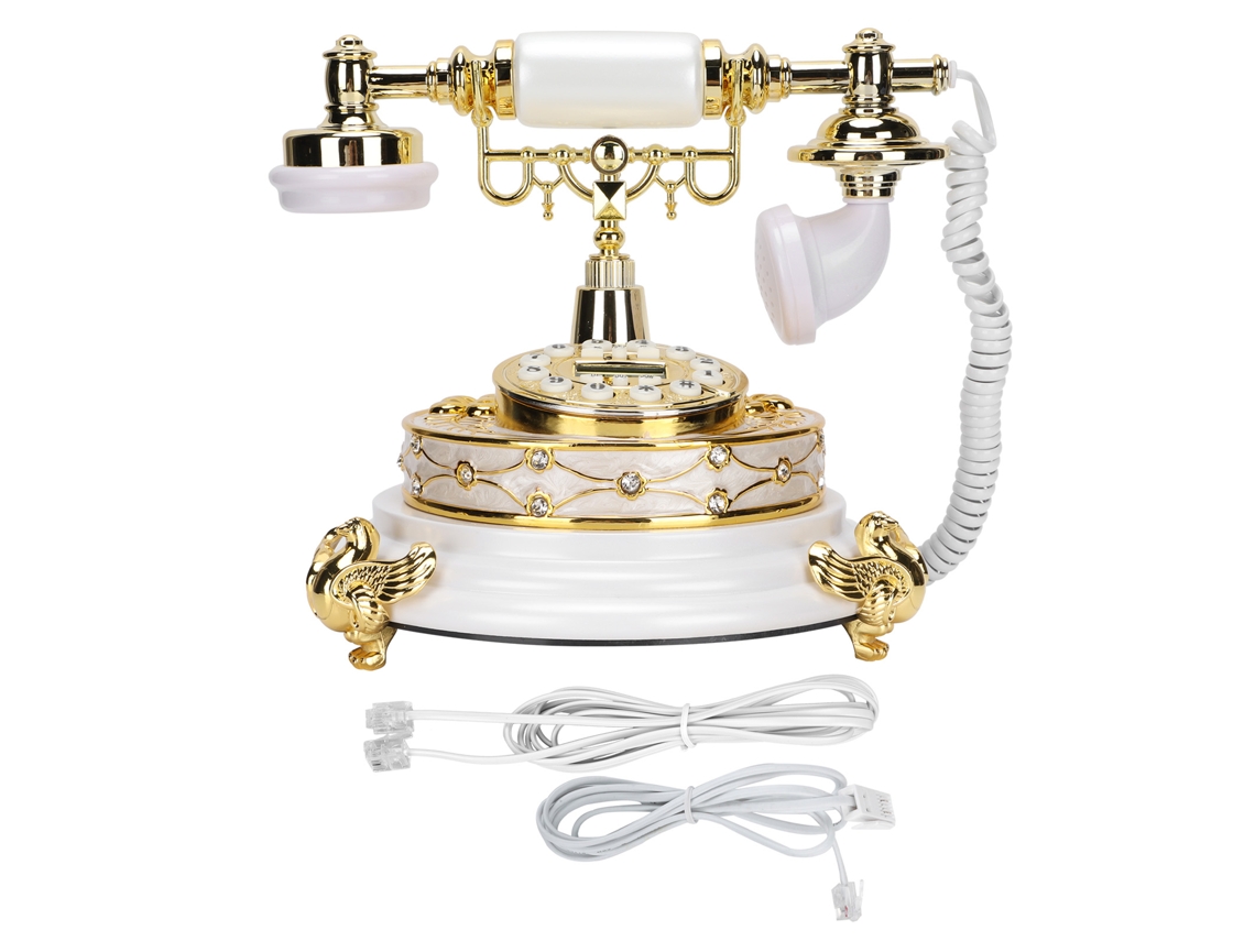 Telefone Fixo Vintage com Strass EOOCOO