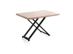 Mesa de centro elevatória Lada Preto - Carvalho 120 x 76 x 80 cm