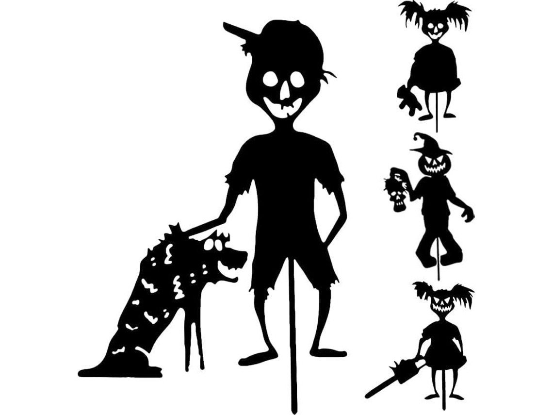 Placas de Jardim, Metal, Zumbis e Fantasmas, Decoração de Halloween 2022 | S/MARCA