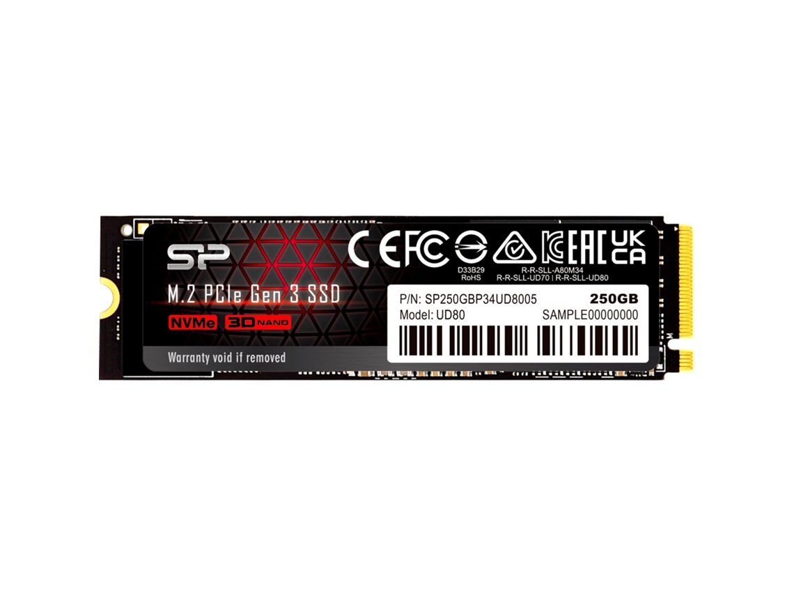 Disco Rígido Ssd Nvme M.2 Tipo 2280 Silicon Power Ud80 250Go