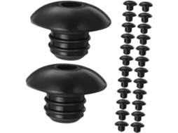Kichouse 100 Tampas De Silicone Pretas Para Ganchos Painel Perfurado