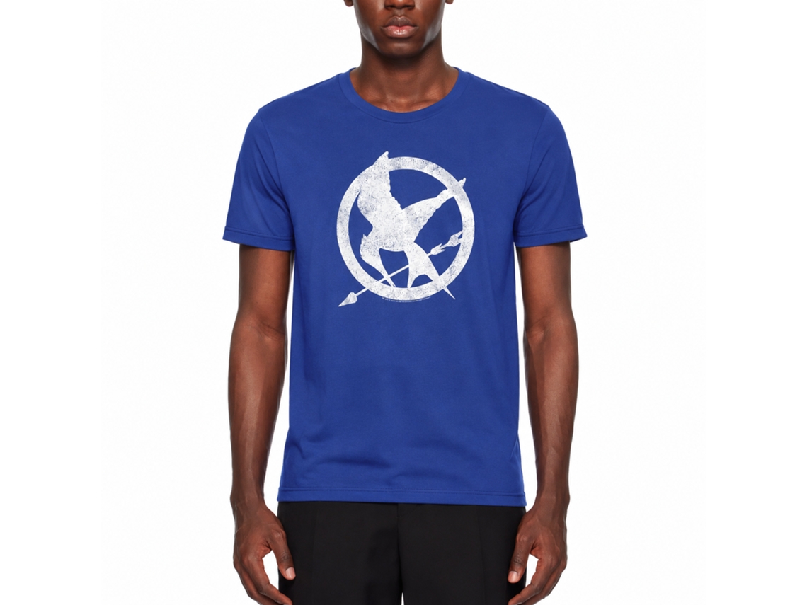 Rockinstone Hunger Games Movie Mockingjay Solid Royal Adult T-shirt Size:s