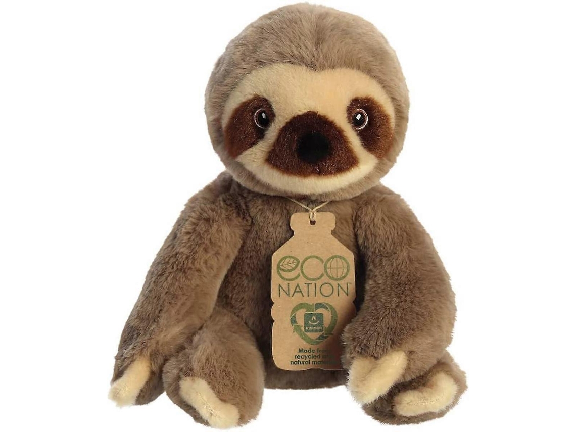 Aurora Eco Nation Sloth Pelúcia Macia De 8 Polegadas Brinquedo
