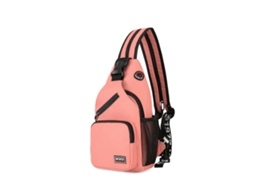 Mochila Transversal Multifuncional Preta Rosa