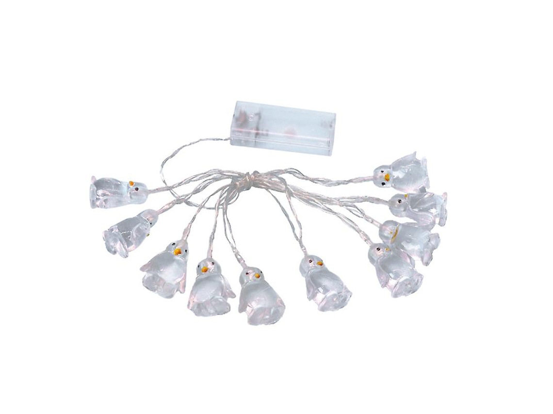 10pcs Luz De Corda Em Forma De Pinguim