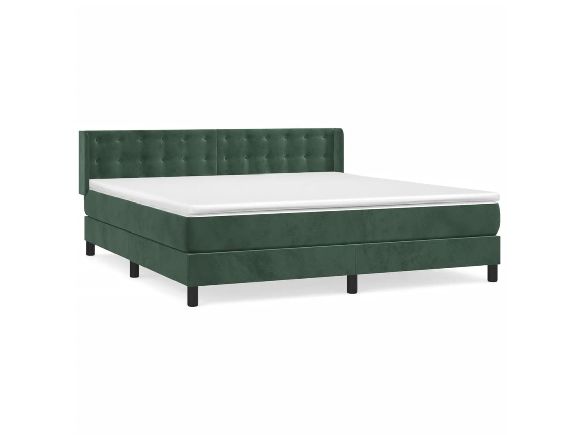 Box Spring Bed, Box Spring Beds Vidaxl Verde Veludo (160 X 200 Cm)