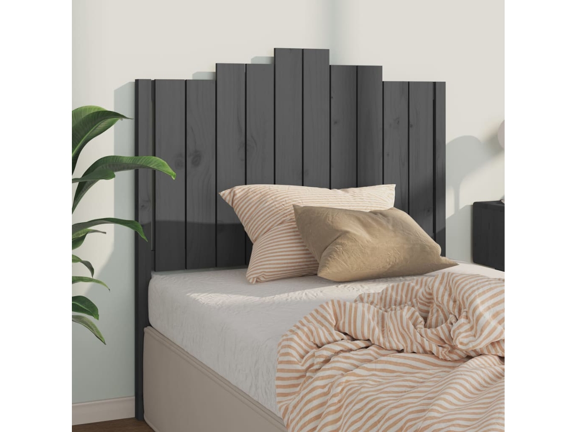 Cabecero 106x4x110 cm Pino Macizo Gris