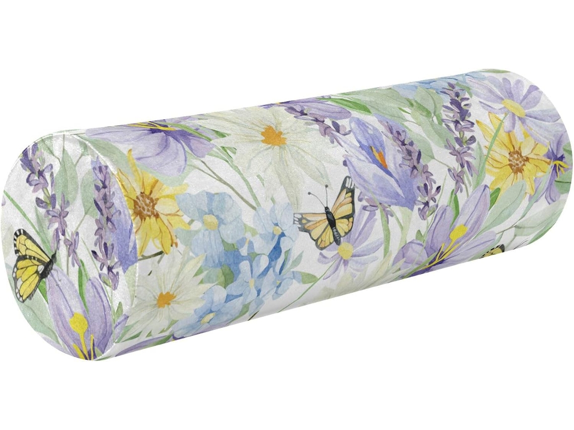 Almofada Decorativa Infantil Cilíndrica Zíper Suporte Ergonômico Fácil de Limpar Ideal para Viagens, Casa e