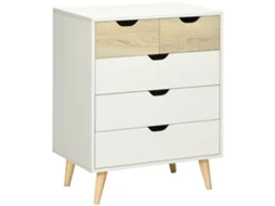 Cômoda BTFORUS com 5 gavetas, 60x40x77,5cm