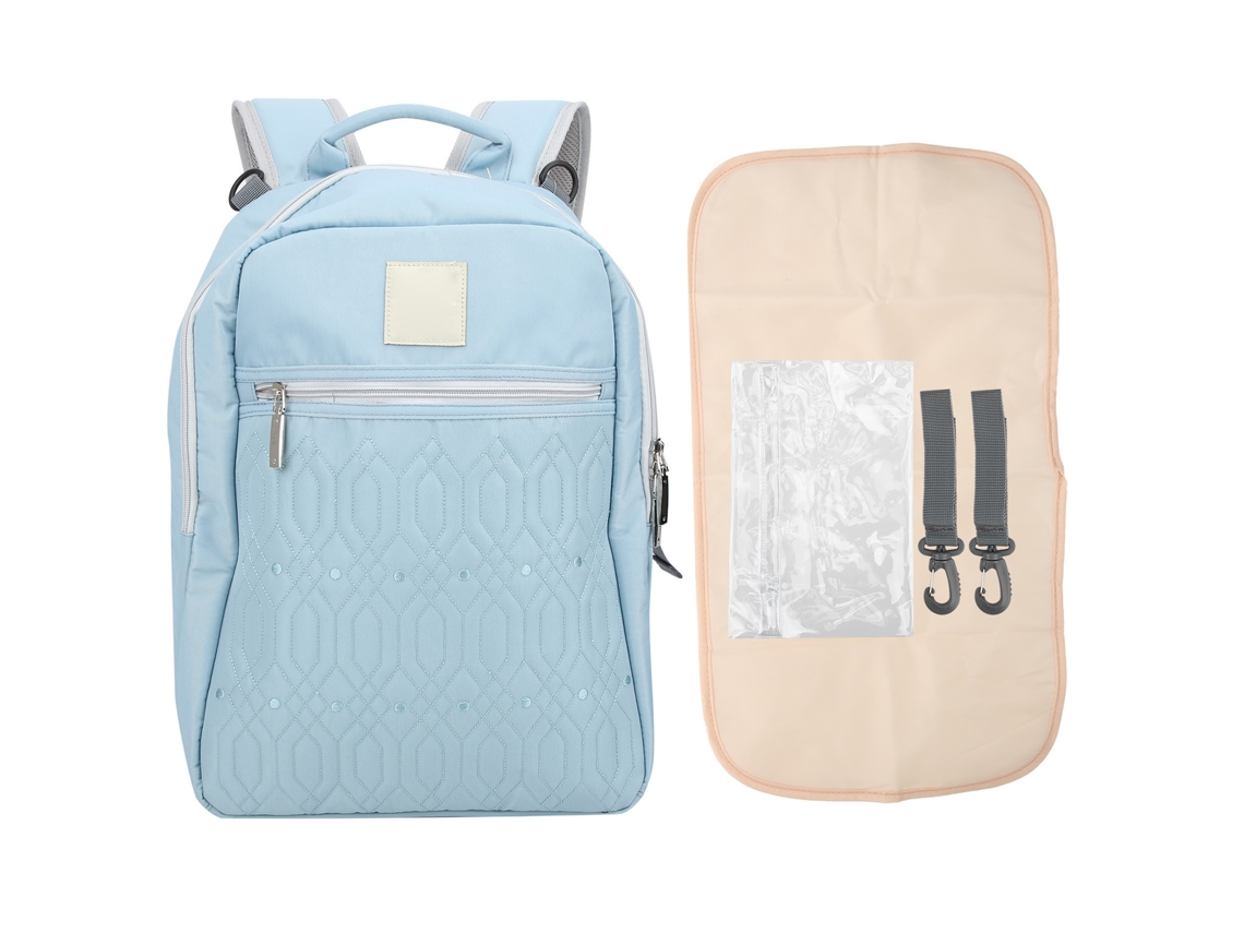 Mali sacola de Fraldas Portátil Mochila Multifuncional Grande Capacidade À Prova de Água Azul