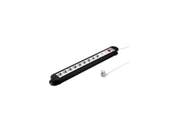 Base Multiple 9 Schuko + Interruptor + 2usb + Proteccion Cable 1.5 Metros Blanco/negro F.bright