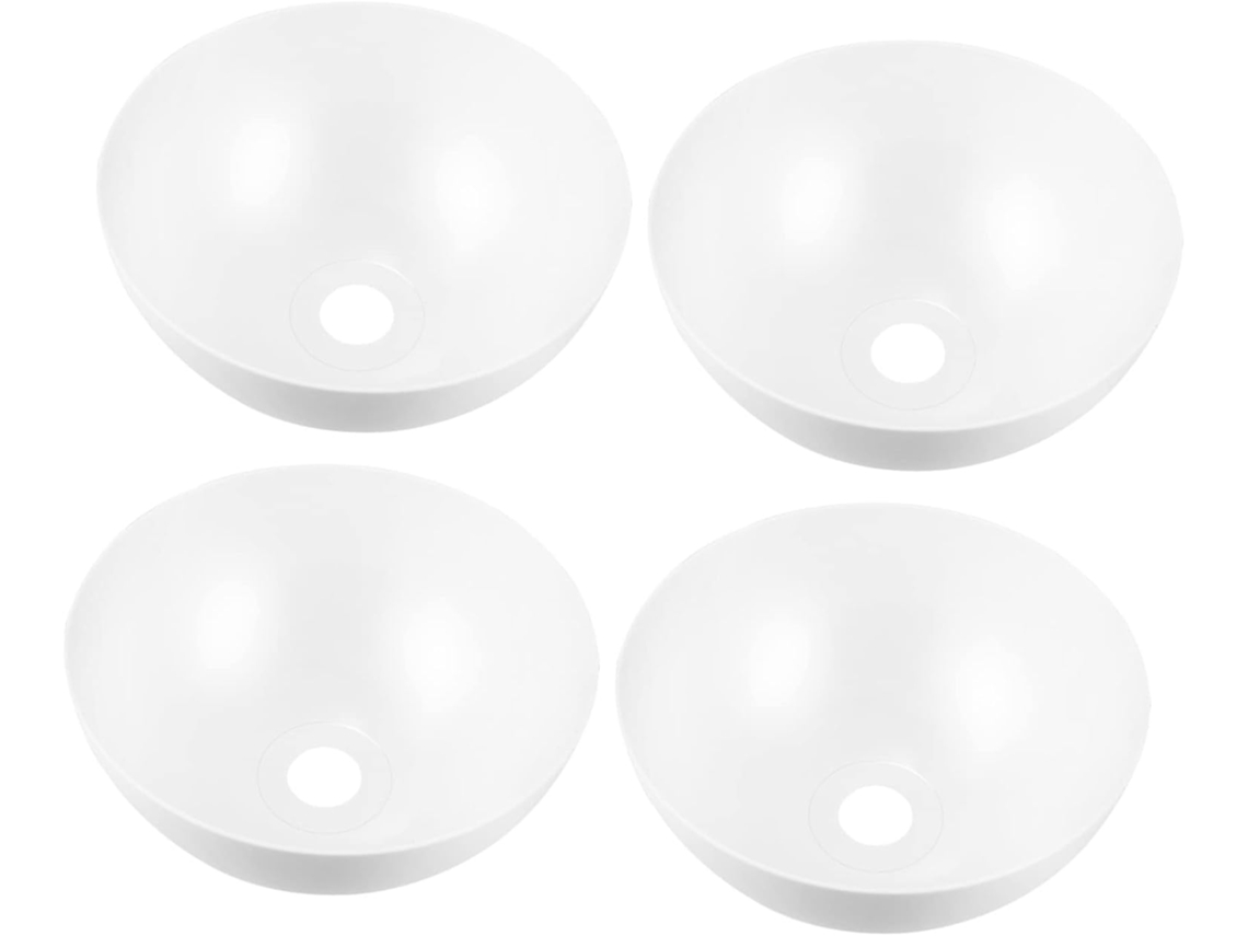 Conjunto De 4 Peças De Plástico Branco Para Instalação.
