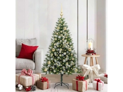 Vidaxl Árvore De Natal Artifical Com Neve Flock 150 Led Branco Quente