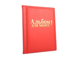 Álbum De Moedas 10 Páginas 250 Bolsos Russo Vermelho