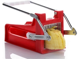 Cortador Profissional De Batatas Fritas Em Aço Inoxidável, 2 Lâminas Everley891