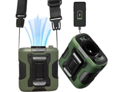 Ventilador De Cintura Com Clipe 2025, Ventilador De Cinto Portátil Com 100 Velocidades, Ventilador De Resfriamento Viva Voz Com Lu Slowmoose