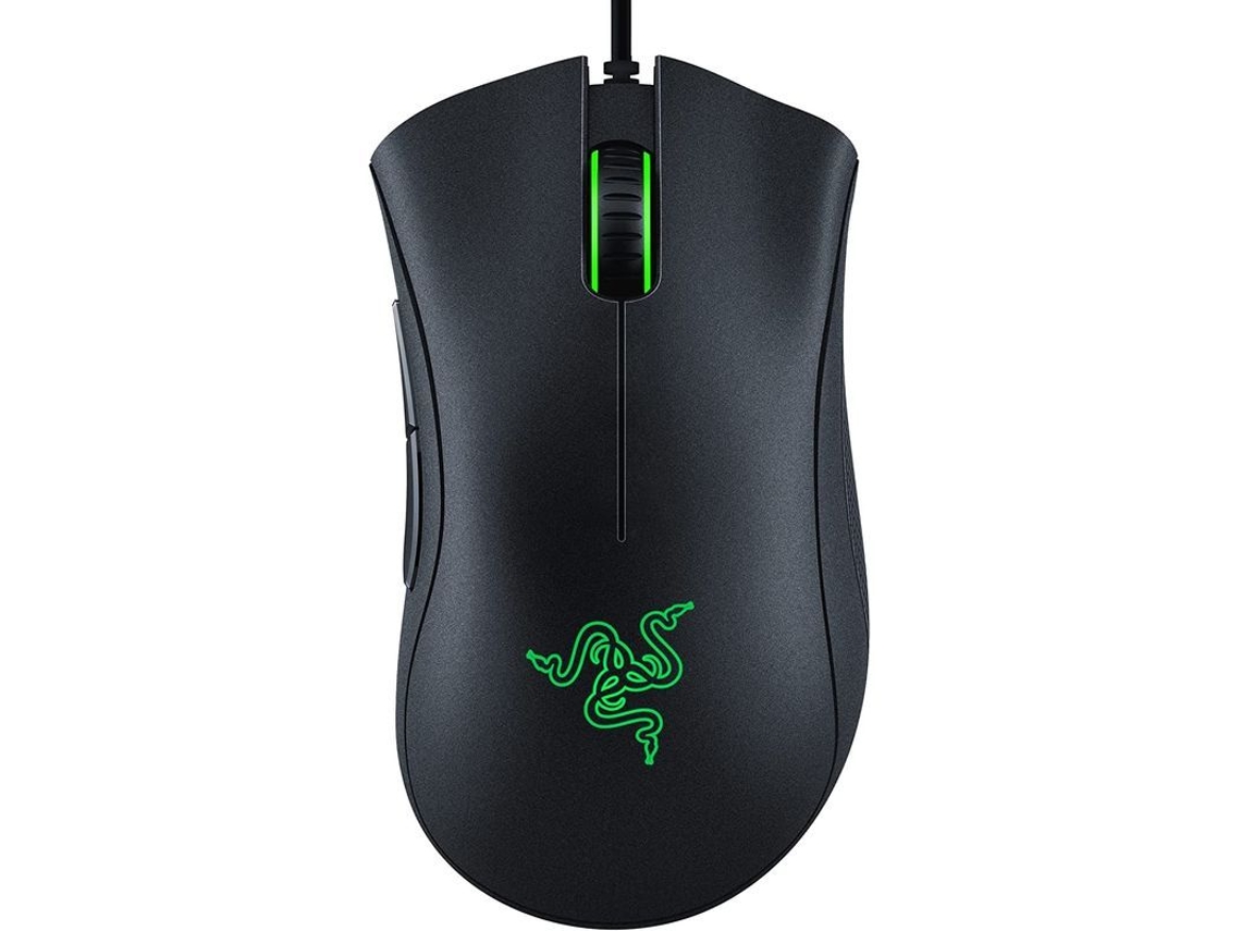 Yuru rato Gamer: Sensor Óptico 6400 Dpi 5 Botões Programáveis Interruptores Mecânicos Grip Lateral de Borracha Preto
