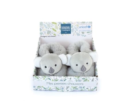 Chinelos DOUDOU & COMPAGNIE Guizo Unicef Koala Cinzento (0/6 meses)