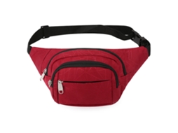 Bolsa De Peito Masculina Casual Listrada Bolsa De Cintura Para Celular Moda Mochila Esportiva De Um Ombro Transversal Vermelho*