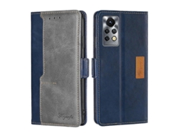 Capa De Couro Com Fivela Lateral Em Cores Contrastantes Para Infinix Hot 11s/x6812