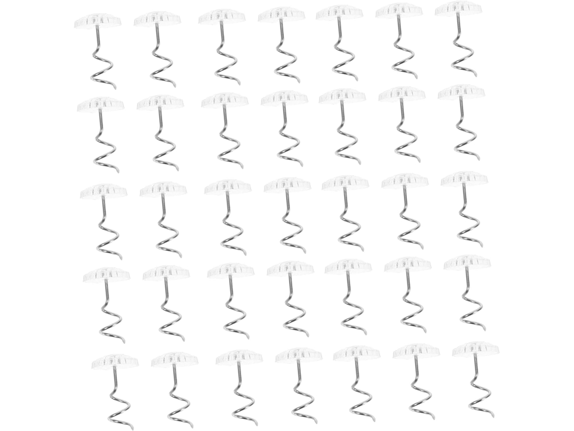 Garneck 50 Pinos Espirais para Saias e Colchas, Plástico Transparente e Metal, Fixadores Versáteis para