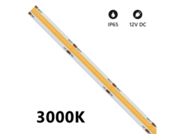 Fita LED COB IP65 de cor única 5m 15W/MT 12V - 4000K