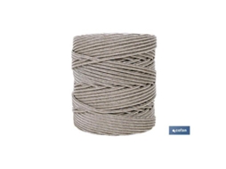 Bobina cordon trenzado poli 5mm 200 m bco/marron