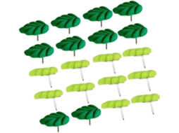 Tachinhas Decorativas em Resina e Metal com Formato Folha, da Toyvian, 20 Unidades