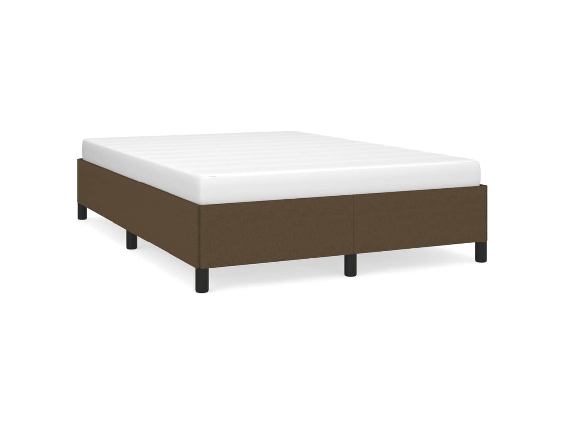 Bed Frame, Bed Frames Vidaxl Marrom Tecido (140 X 200 Cm)