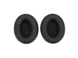 Lurelia Almofadas Auriculares Para Auscultadores Anker Soundcore Life Q20 Q20 Bt, Em Couro Proteico E Espuma De Memória, Preto