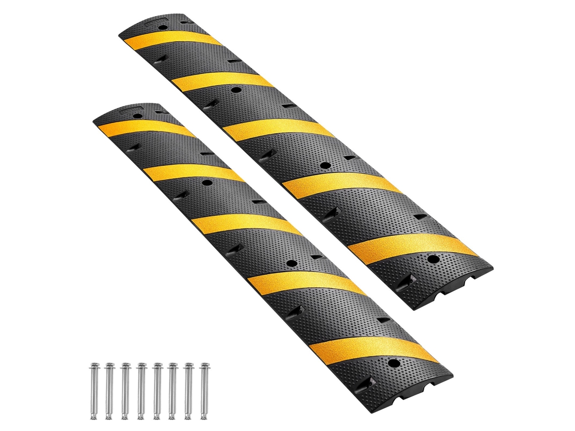 Proteção Para Cabos No Chão 1830 Mm 2 Canais Carga De 9979 Kg 2 Peças Vevor