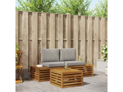 Vidaxl Conjunto De Sofás Para Exterior Cinza Natural E Claro