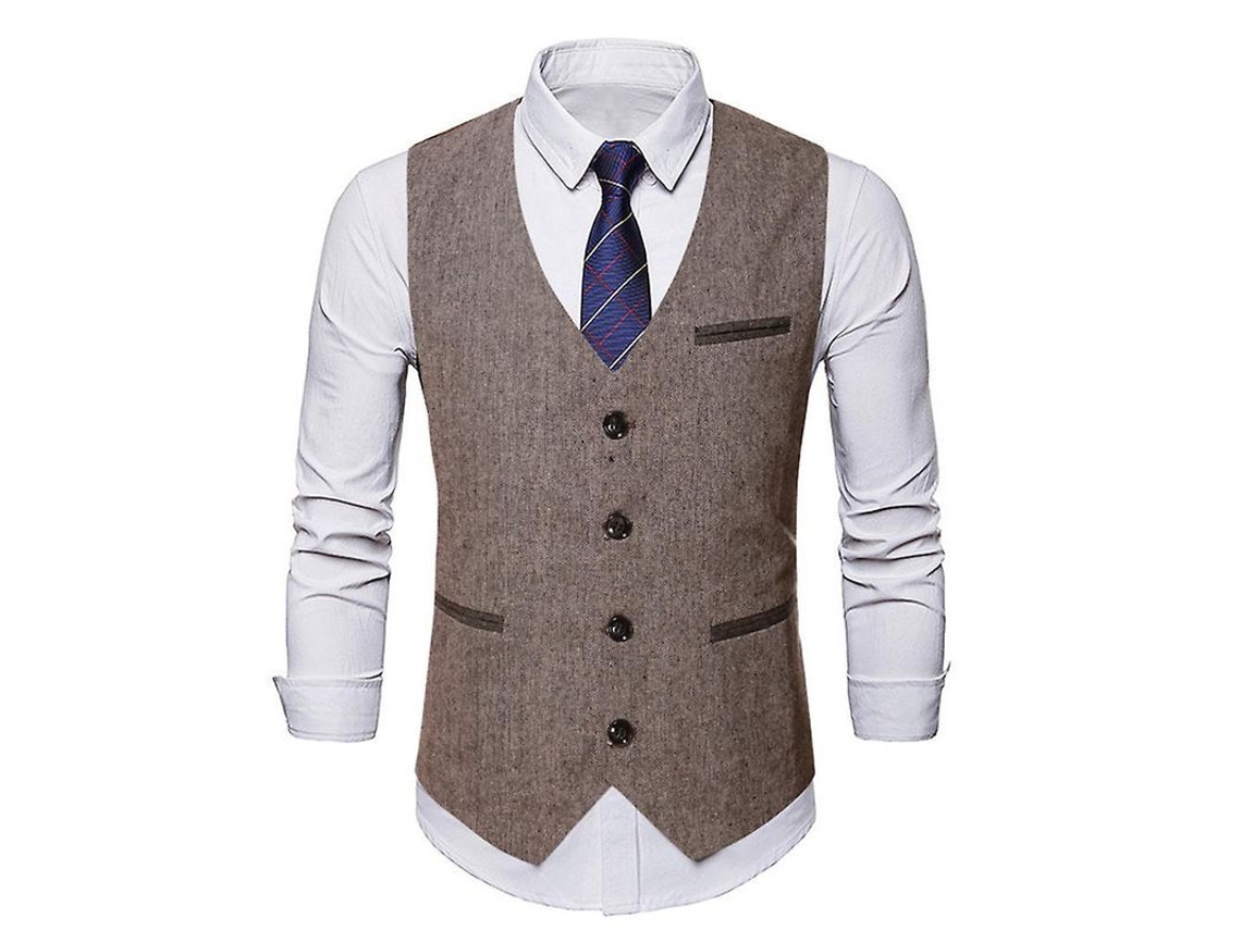 2026 chaleco Hombre Mystdiy de Solapa Simple Estilo Ciudad Moda Talla Estándar para Otoño