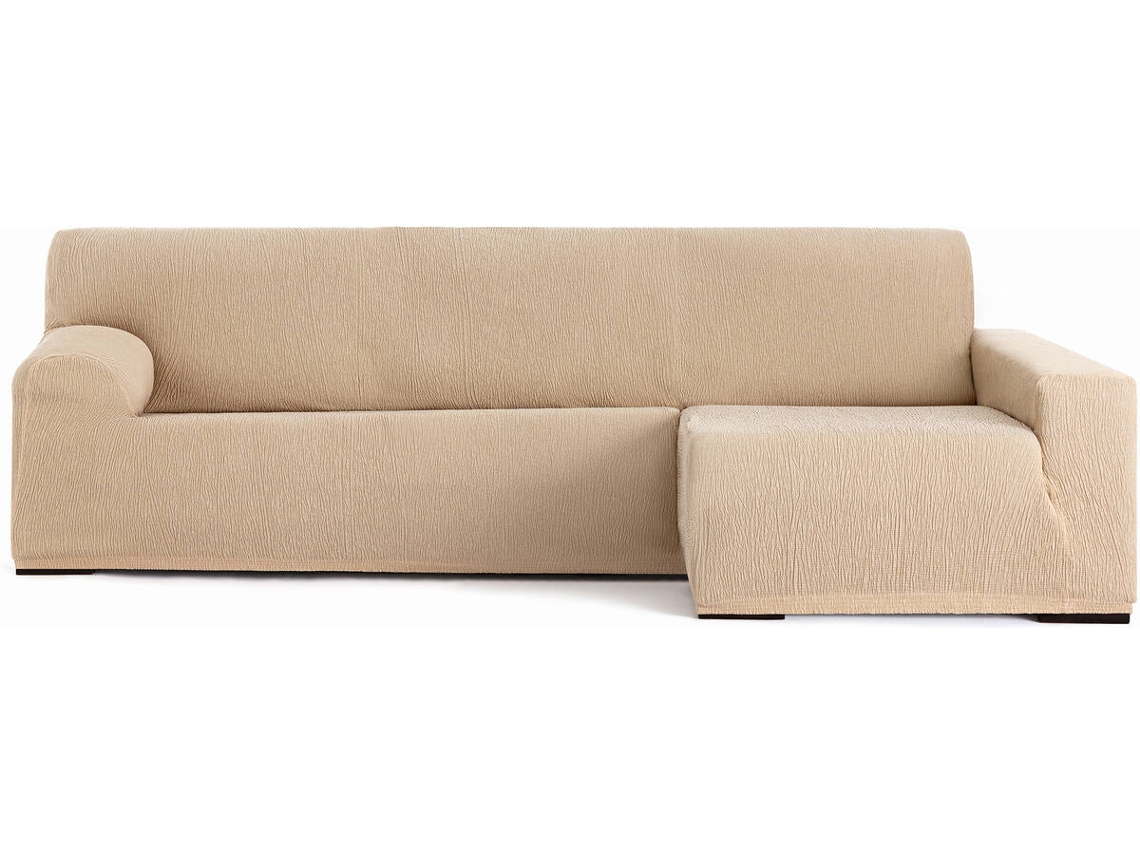 Capa de Chaise Longue Direita EYSA Premium Troya Tecido Elástico (310 x 170 x 110 cm - Poliéster e Algodão - Visón)