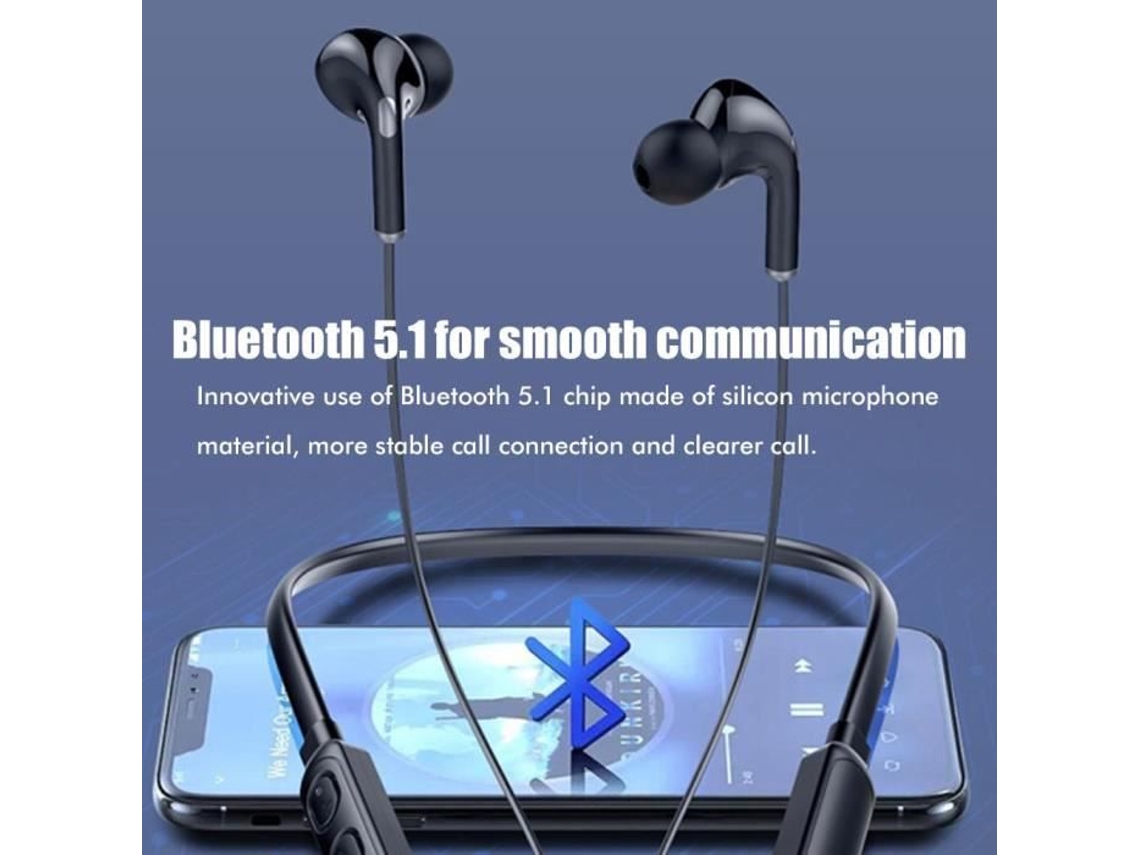 HURRISE Headphones 5.1 5.1 Headset Neck Hanging Headset À Prova D' Água Portátil Fone de Ouvido Esportivo Vídeo Walkman Embalagem Cinto Preto Bt71