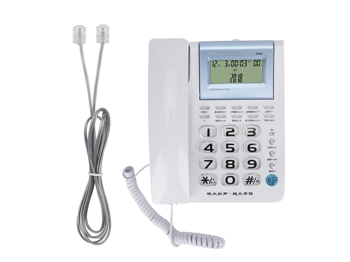 Telefone Fixo Com Identificação De Chamada E Cancelamento De Ruído