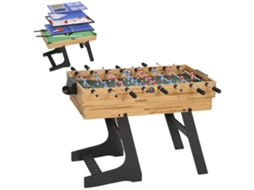 Mesa Dobrável Multi jogo 13 em 1, Mesa de Jogos de Futebol de Mesa, Bilhar, para Crianças e Adultos 120 X 106 X 82 Cm Nogueira Clara Ge